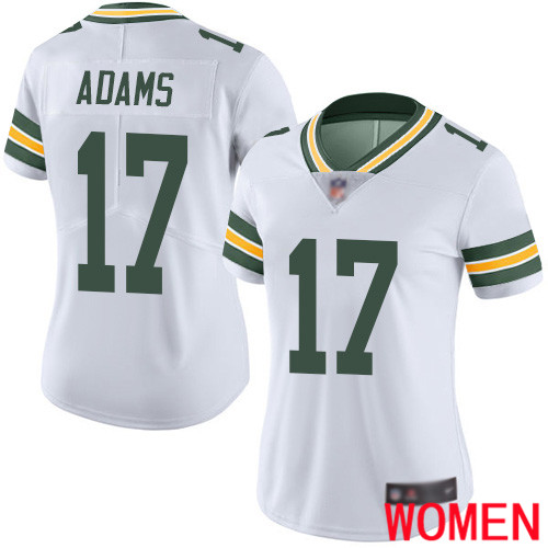 Green Bay Packers Limited White Women #17 Adams Davante Road Jersey Nike NFL Vapor Untouchable->youth nfl jersey->Youth Jersey